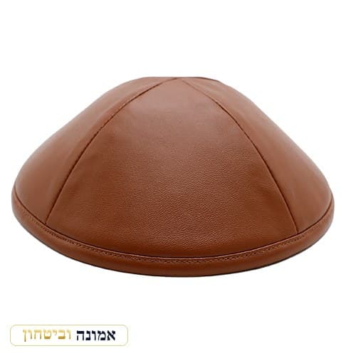 כיפה דמוי עור ארטמן חום — מבט ראשי