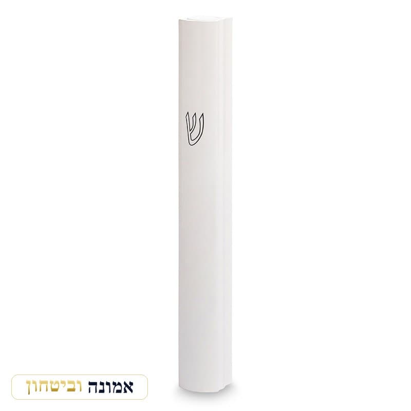 מזוזה אלומיניום 12 ס"מ בז פרופיל מיוחד — מבט ראשי