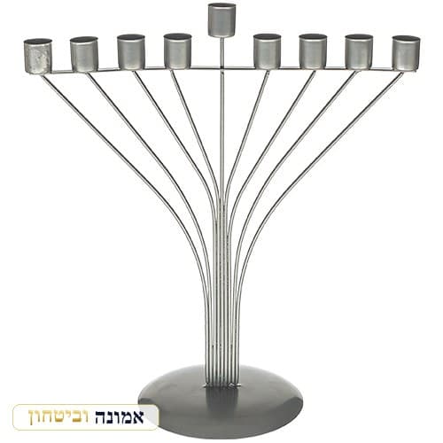חנוכיית חוטים חב"ד לשמן מוכספת 33X50 ס"מ — מבט ראשי
