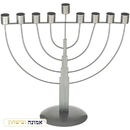 חנוכיית חוטים חצי עגול לשמן מוכספת 33X41 ס"מ — מבט ראשי