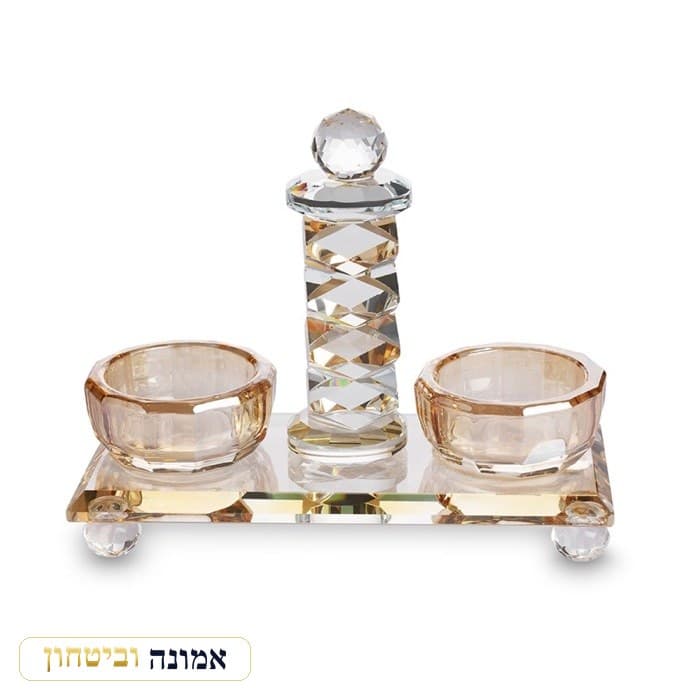 מלחיה קריסטל זהב מהודרת - 13 ס"מ — מבט ראשי