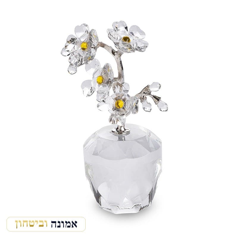 אגרטל קריסטל זר פרחים כחול 11סמ — מבט ראשי