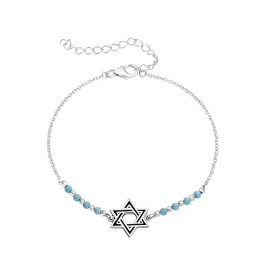 צמיד כסף טהור 925 "מגן דוד" — מבט ראשי