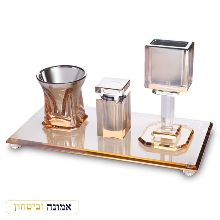 סט הבדלה קריסטל 22X11 ס"מ — מבט ראשי