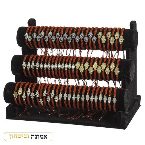 סטנד מעורב צמידים עם אורנמנטים (72 יח')