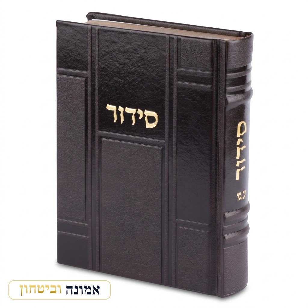 סידור "כתר התפילה" כריכה מהודרת דמוי עור 17.5x12 ס"מ — דגם ב
